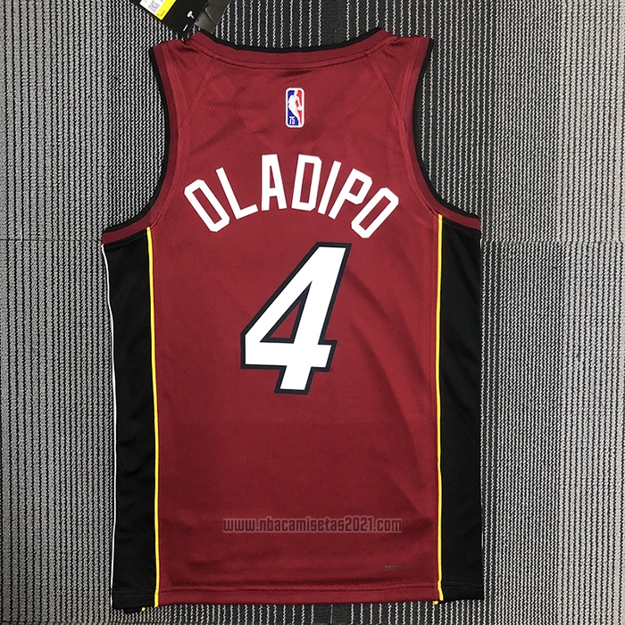 Camiseta Miami Heat Victor Oladipo #4 Statement 2020-21 Rojo